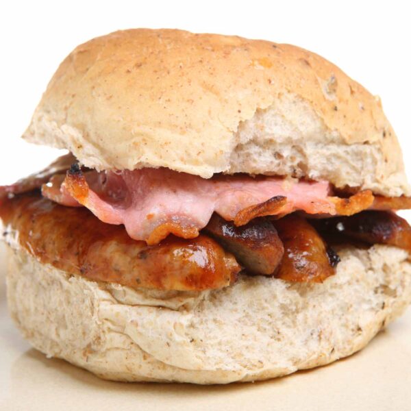 Baps with Bacon